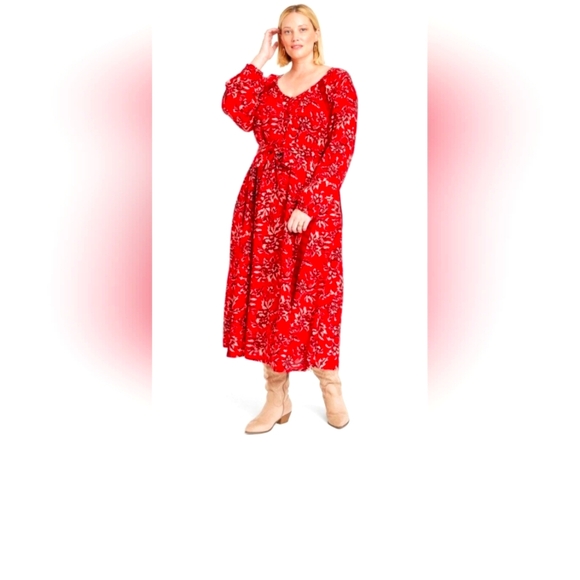 Knox Rose lively red maxi. - Picture 7 of 7
